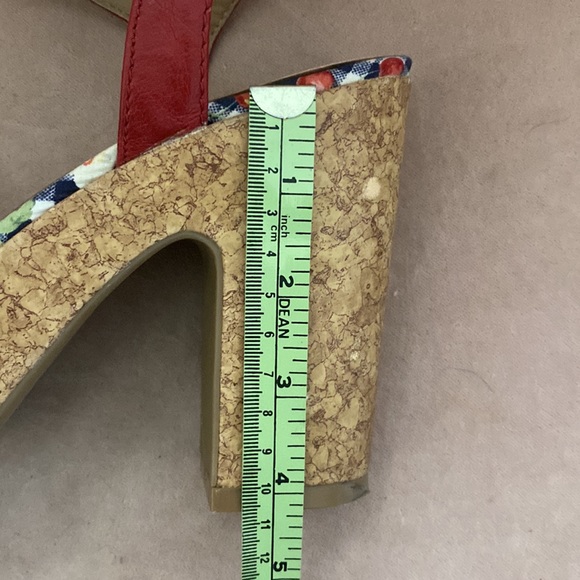 Funky Red Jellypop Sandals with Gingham Bow - Sz 10 - Picture 12 of 12